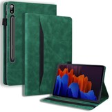 Samsung Galaxy Tab S7 en Samsung Galaxy Tab S8 Luxe stand flip sleepcover hoes Groen