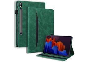 Luxe stand flip sleepcover hoes - Samsung Galaxy Tab S7 / S8 - Groen