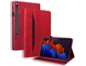 Luxe stand flip sleepcover hoes - Samsung Galaxy Tab S7 / S8 - Rood