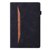 Samsung Galaxy Tab S7 Plus en Samsung Galaxy Tab S8 Plus Luxe stand flip sleepcover hoes Zwart