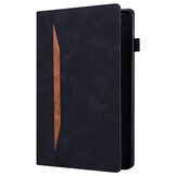 Samsung Galaxy Tab S7 Plus en Samsung Galaxy Tab S8 Plus Luxe stand flip sleepcover hoes Zwart