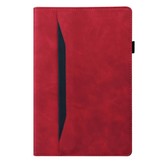 Samsung Galaxy Tab S7 Plus en Samsung Galaxy Tab S8 Plus Luxe stand flip sleepcover hoes Rood