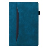 Samsung Galaxy Tab S7 Plus en Samsung Galaxy Tab S8 Plus Luxe stand flip sleepcover hoes Blauw