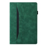 Samsung Galaxy Tab S7 Plus en Samsung Galaxy Tab S8 Plus Luxe stand flip sleepcover hoes Groen