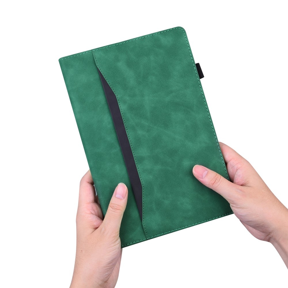 Samsung Galaxy Tab S7 Plus en Samsung Galaxy Tab S8 Plus Luxe stand flip sleepcover hoes Groen