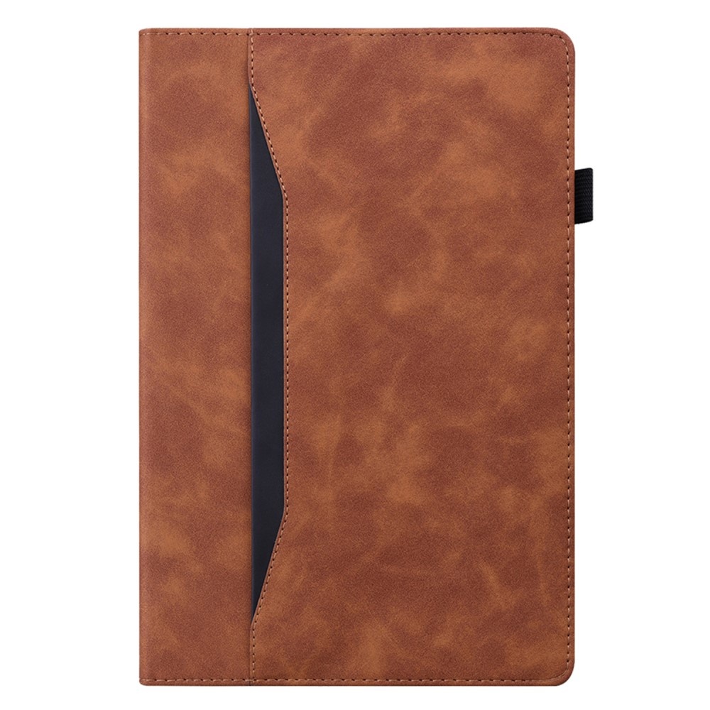 Samsung Galaxy Tab S7 Plus en Samsung Galaxy Tab S8 Plus Luxe stand flip sleepcover hoes Bruin