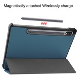 Samsung Galaxy Tab S7 en Samsung Galaxy Tab S8 sleepcover 3-Vouw hoes Groen