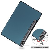 Samsung Galaxy Tab S7 en Samsung Galaxy Tab S8 sleepcover 3-Vouw hoes Groen