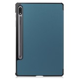 Samsung Galaxy Tab S7 en Samsung Galaxy Tab S8 sleepcover 3-Vouw hoes Groen