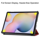 Samsung Galaxy Tab S7 en Samsung Galaxy Tab S8 sleepcover 3-Vouw hoes Bordeaux Rood