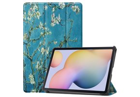 3-Vouw sleepcover hoes - Samsung Galaxy Tab S7 / Tab S8 - Van Gogh Amandelbloesem