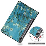 Samsung Galaxy Tab S7 en Samsung Galaxy Tab S8 sleepcover 3-Vouw hoes Van Gogh Amandelbloesem