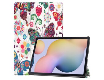 3-Vouw sleepcover hoes - Samsung Galaxy Tab S7 Plus / Tab S8 Plus - Vlinders