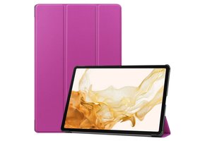 3-Vouw sleepcover hoes - Samsung Galaxy Tab S7 Plus / Tab S8 Plus - Paars