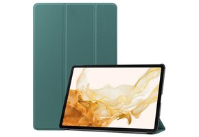 3-Vouw sleepcover hoes - Samsung Galaxy Tab S7 Plus / Tab S8 Plus - Groen