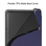 Kobo Libra 2 (7 inch) Origami Sleepcover hoes Donkerblauw