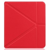 Kobo Libra 2 (7 inch) Origami Sleepcover hoes Rood