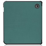 Kobo Libra 2 (7 inch) Origami Sleepcover hoes Donkergroen