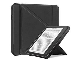 Lunso - origami sleepcover hoes - Kobo Sage - Zwart