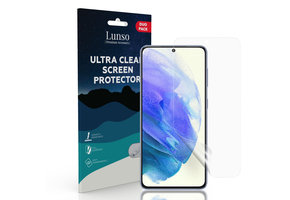 Lunso - Duo Pack (2 stuks) Beschermfolie - Full Cover Screen Protector - Samsung Galaxy S22