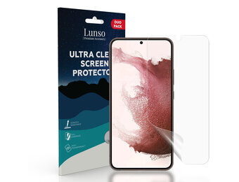 Lunso - Duo Pack (2 stuks) Beschermfolie - Full Cover Screen Protector - Samsung Galaxy S22 Plus