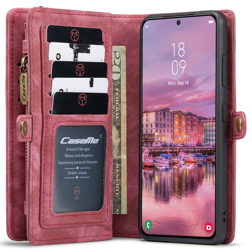 Samsung Galaxy S22 Plus Vintage 2 in 1 portemonnee hoes Rood