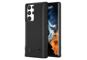 Lunso - Battery Power Case hoes - Samsung Galaxy S22 Ultra - 5000 mAh - Zwart