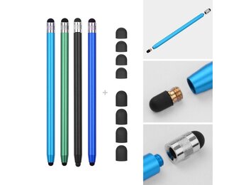 4 stuks - Stylus touchscreen pennetjes - Gemixte kleuren
