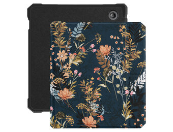 Lunso - Kobo Libra 2 (7 inch) - Vegan saffiano leren sleepcover hoes - Urban Park