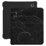 Kobo Libra 2 (7 inch) Vegan saffiano leren sleepcover hoes Marble Shire