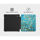 Kobo Libra 2 (7 inch) Vegan saffiano leren sleepcover hoes Van Gogh Amandelbloesem