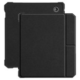 Kobo Libra 2 (7 inch) Vegan saffiano leren sleepcover hoes Zwart