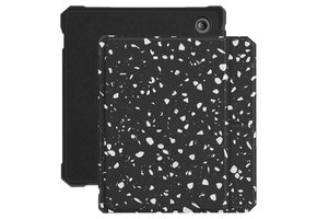 Lunso - Kobo Libra 2 (7 inch) - Vegan saffiano leren sleepcover hoes - Terrazzo Bergamo