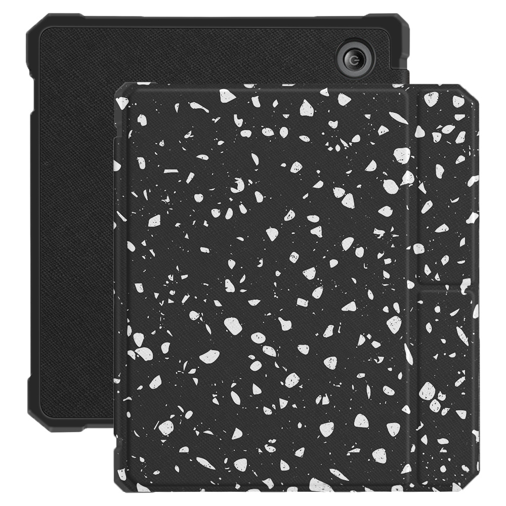 Kobo Libra 2 (7 inch) Vegan saffiano leren sleepcover hoes Terrazzo Bergamo