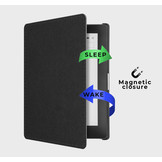 Kobo Aura edition 1 (6 inch) Vegan saffiano leren sleepcover hoes Zwart