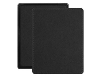 Lunso - Kobo Aura edition 1 (6 inch) - Vegan saffiano leren sleepcover hoes - Zwart