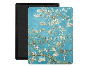 Lunso - Kobo Aura edition 1 (6 inch) - Vegan saffiano leren sleepcover hoes - Van Gogh Amandelbloesem