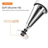 2-in-1 Stylus pen voor precisiewerk tot normaal gebruik Rose Goud