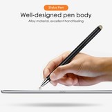 2-in-1 Stylus pen voor precisiewerk tot normaal gebruik Zwart