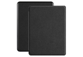 Lunso - Kobo Glo / Glo HD / Touch 2.0 (6 inch) - Vegan saffiano leren sleepcover hoes - Zwart