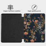 Kobo Glo, Kobo Glo HD en Kobo Touch 2.0 (6 inch) Vegan saffiano leren sleepcover hoes Urban Park