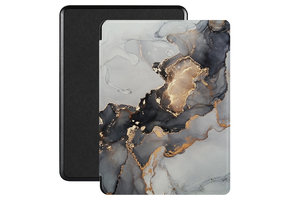 Lunso - Kobo Glo / Glo HD / Touch 2.0 (6 inch) - Vegan saffiano leren sleepcover hoes - Marble Magnus