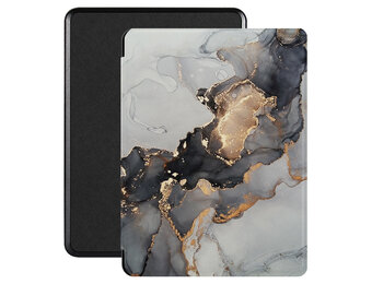 Lunso - Kobo Glo / Glo HD / Touch 2.0 (6 inch) - Vegan saffiano leren sleepcover hoes - Marble Magnus
