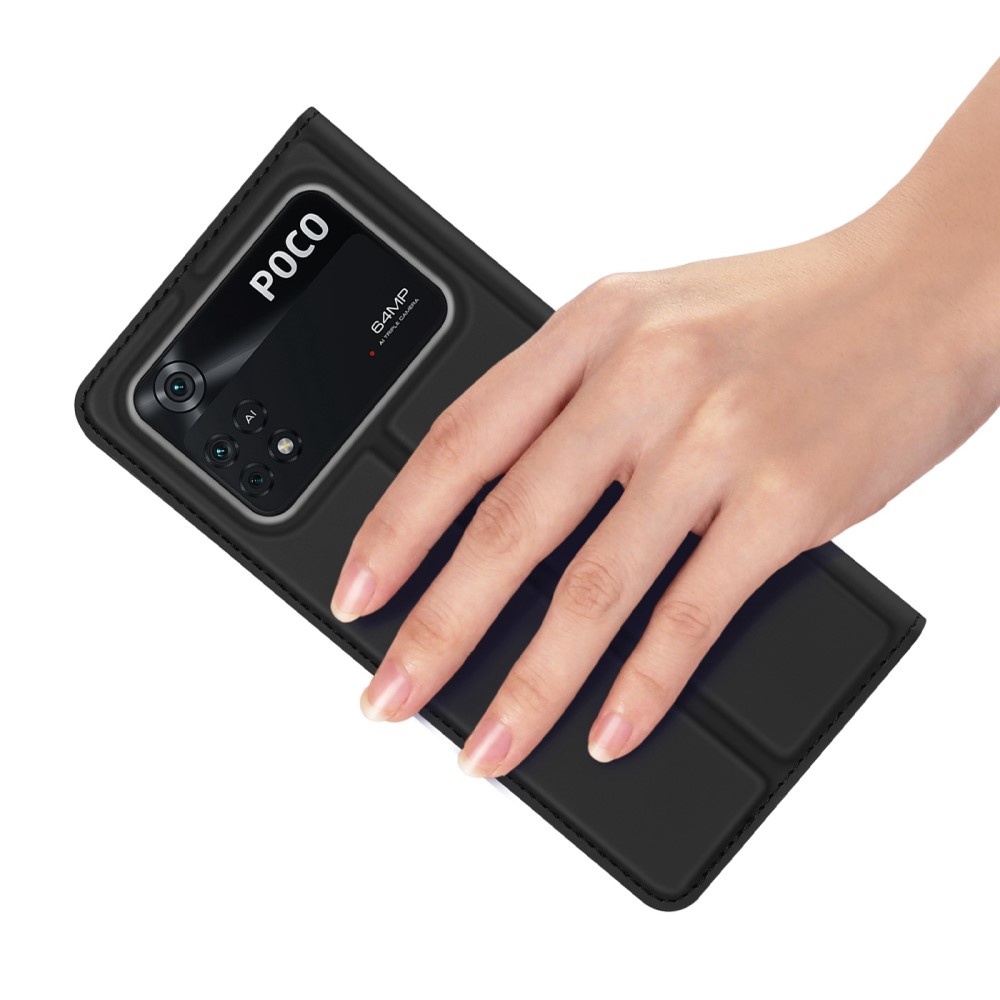 Xiaomi Poco M4 Pro 4G Slim Bookcase hoes Zwart