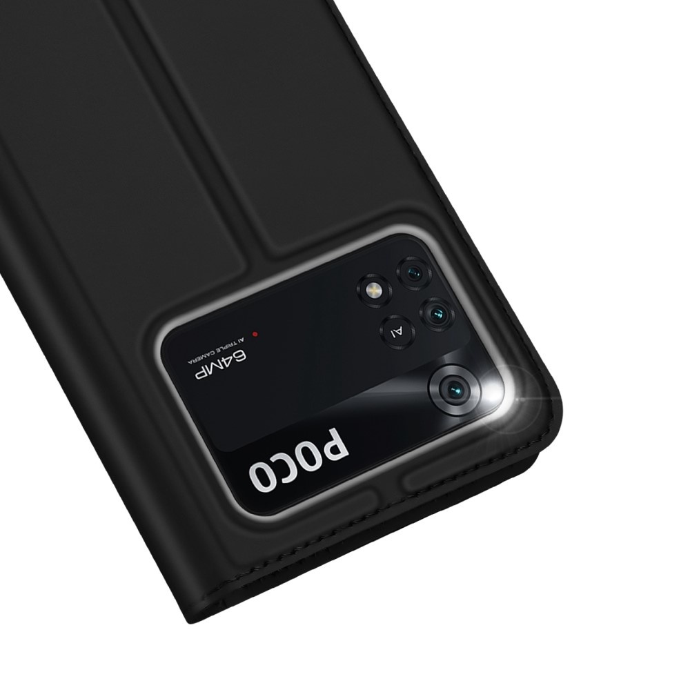 Xiaomi Poco M4 Pro 4G Slim Bookcase hoes Zwart