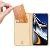 Xiaomi Poco X4 Pro 5G Slim Bookcase hoes Goud