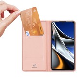 Xiaomi Poco X4 Pro 5G Slim Bookcase hoes Rose Goud