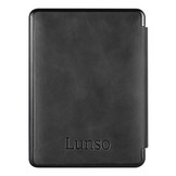 Kobo Glo, Kobo Glo HD en Kobo Touch 2.0 (6 inch) Lederen sleepcover hoes Zwart