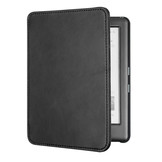 Kobo Glo, Kobo Glo HD en Kobo Touch 2.0 (6 inch) Lederen sleepcover hoes Zwart