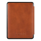 Kobo Glo, Kobo Glo HD en Kobo Touch 2.0 (6 inch) Lederen sleepcover hoes Cognac
